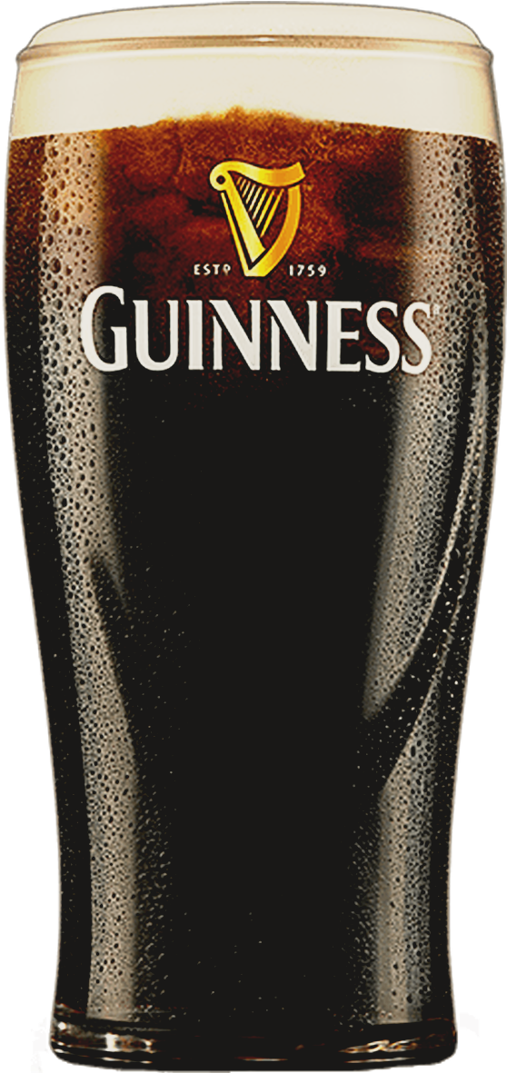 Guinness Beer Glass Pint Full PNG Image