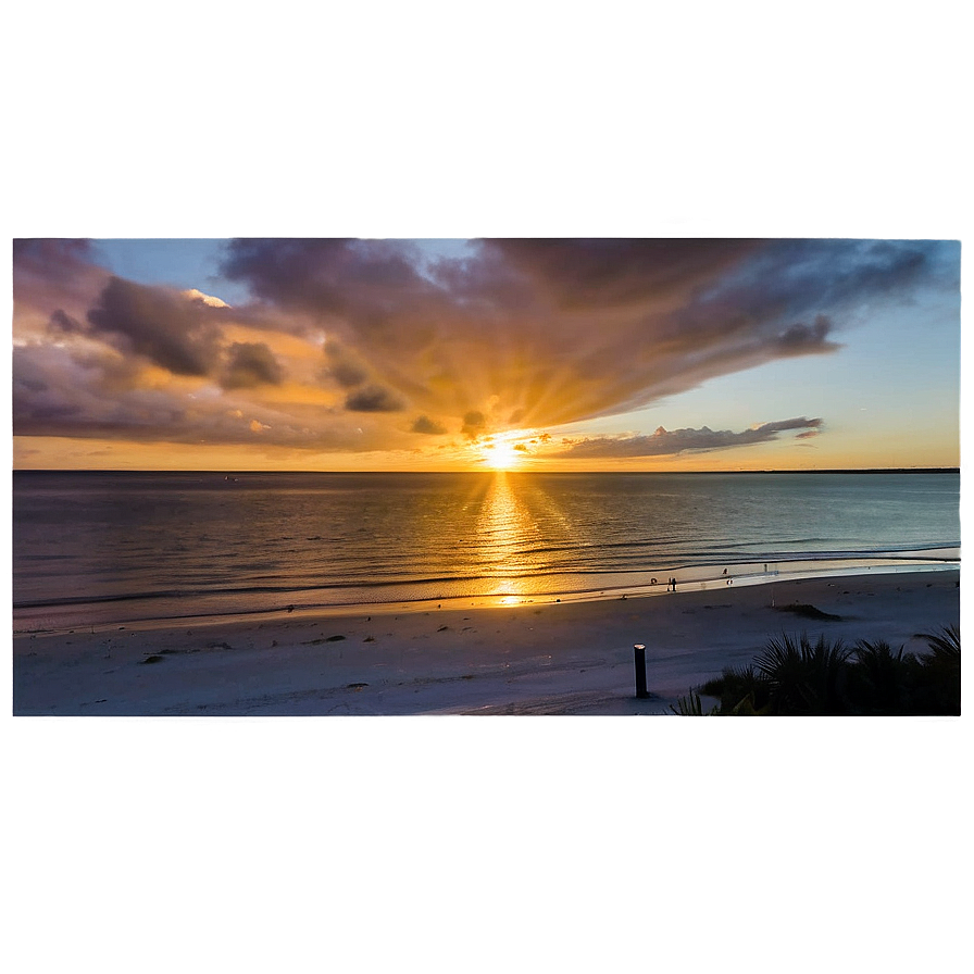 Gulfport Beach Sunset Mississippi Png Xmk PNG Image