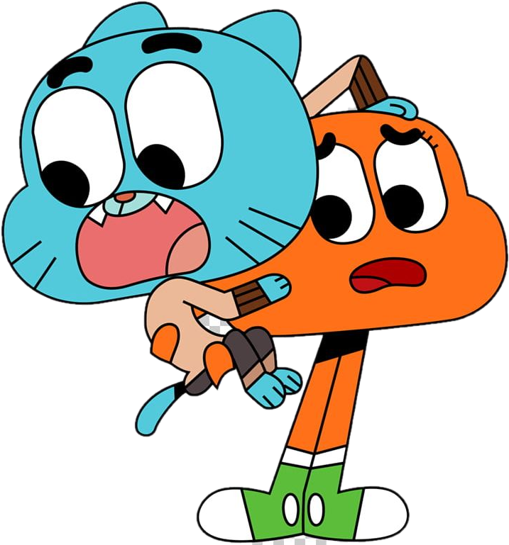 Gumballand Darwin Animated Characters PNG Image