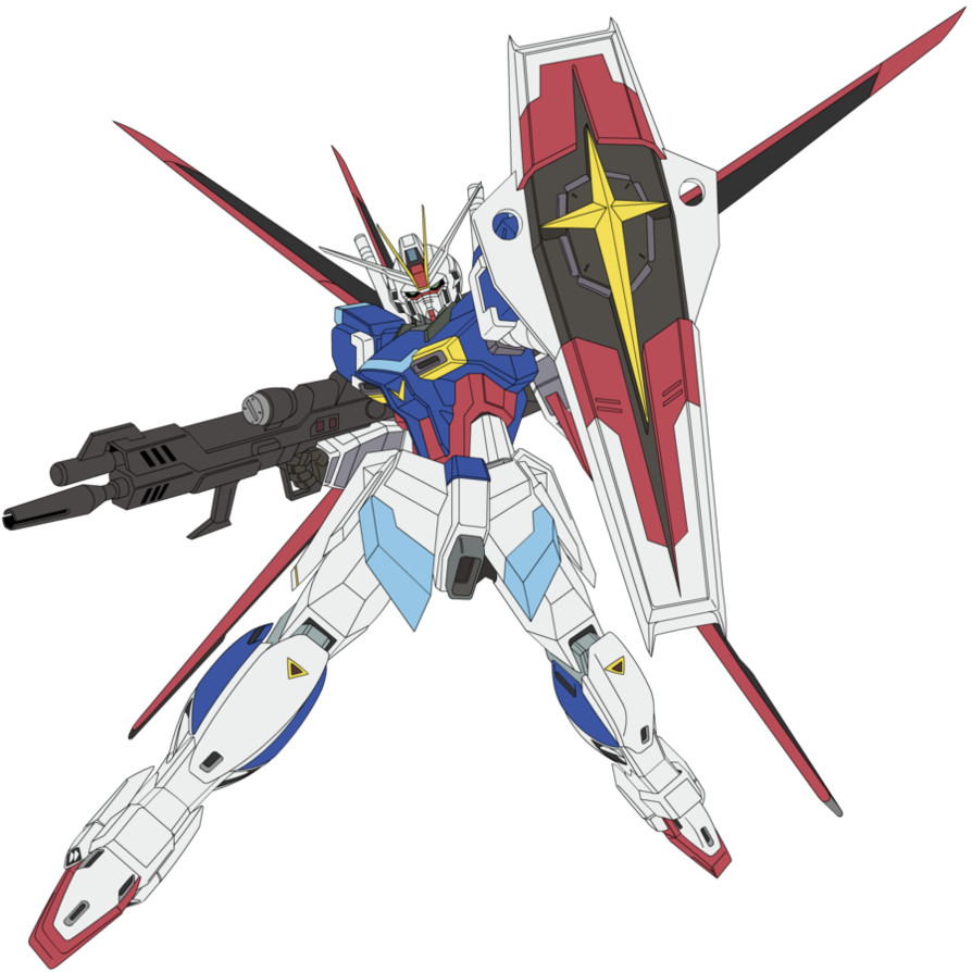 Gundamwith Beam Rifleand Shield PNG Image