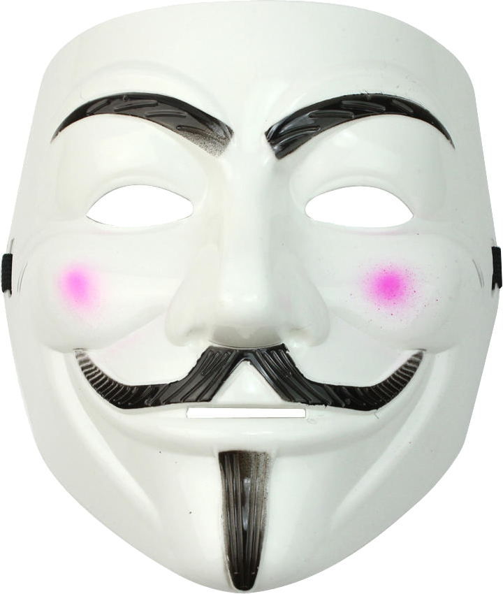 Guy Fawkes Mask Iconic Symbol PNG Image