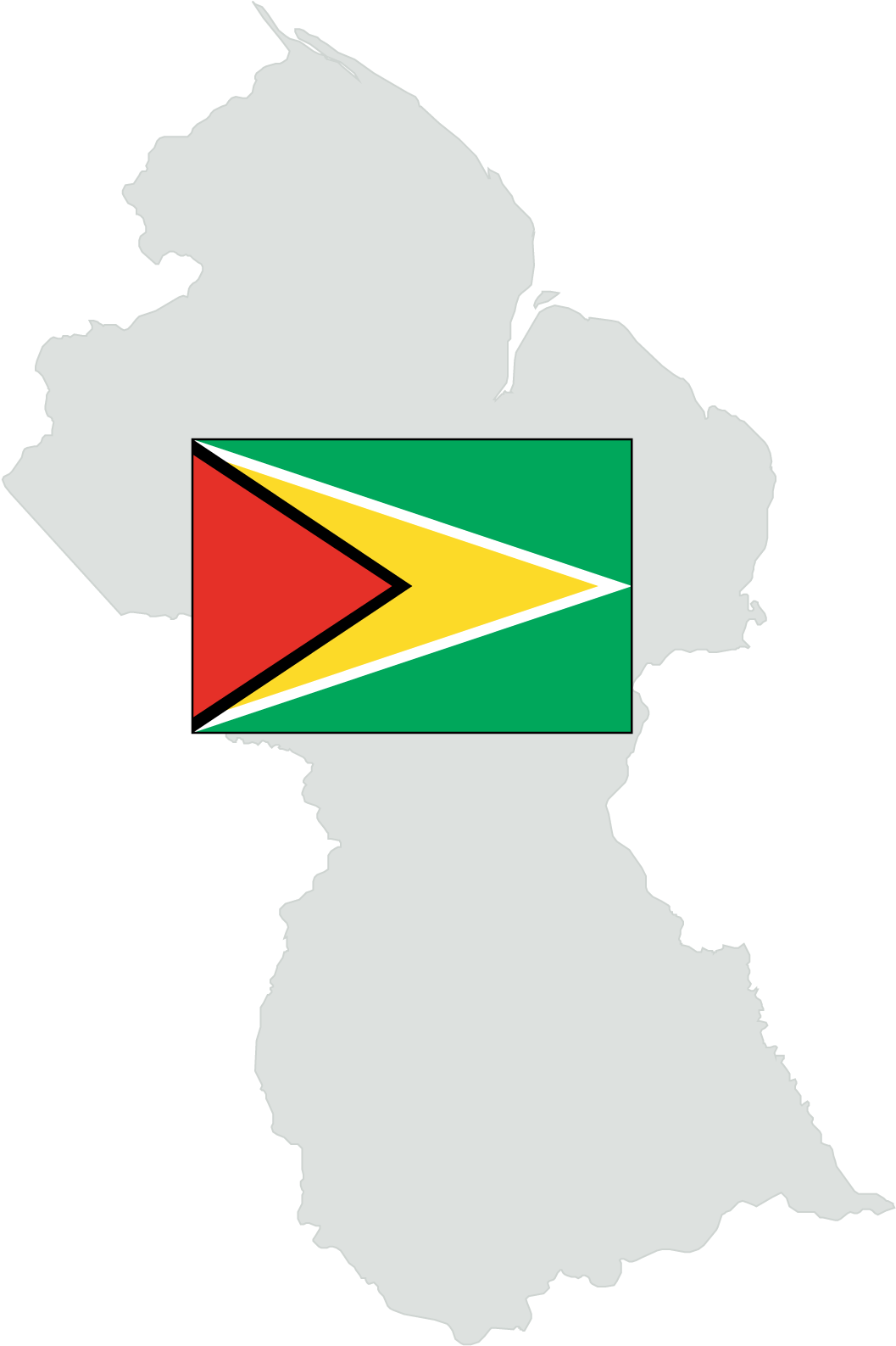 Guyana Mapand Flag PNG Image