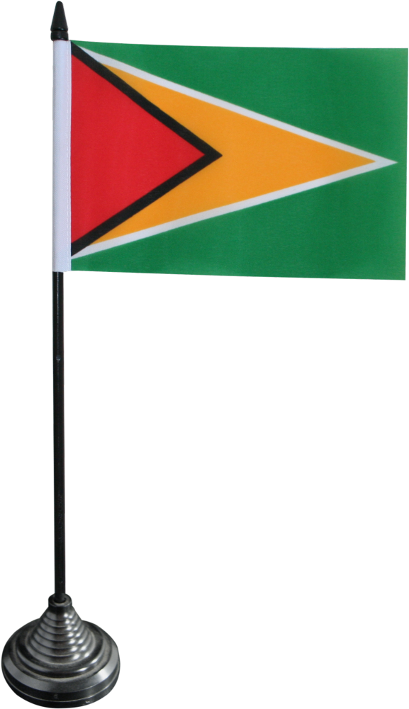 Guyana National Flag Desk Display PNG Image