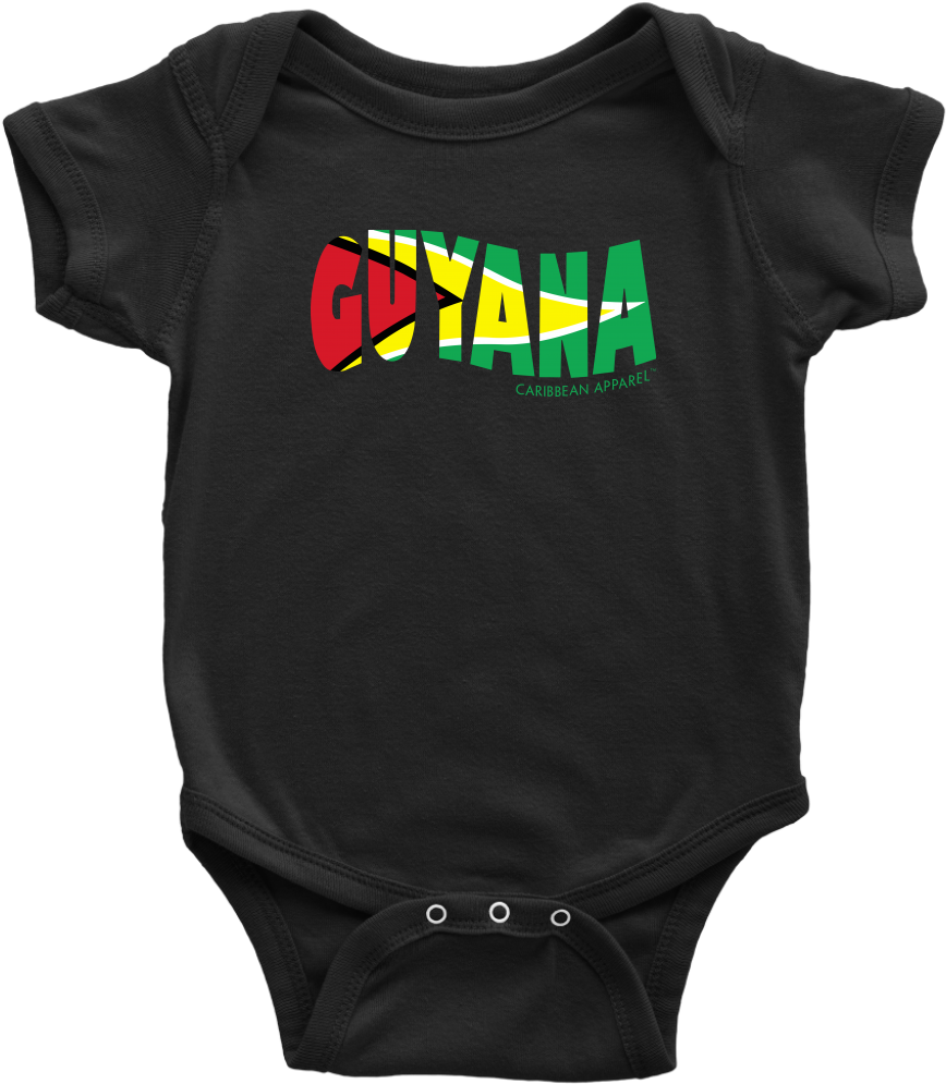 Guyana Themed Baby Onesie PNG Image