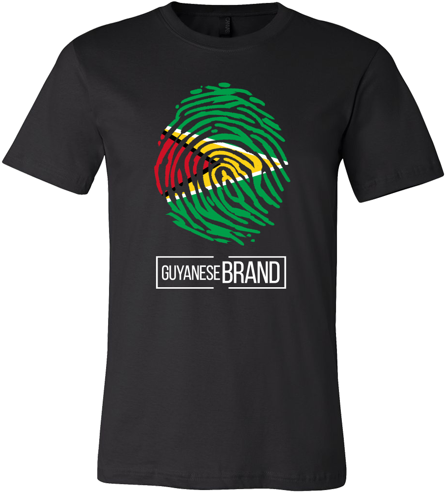 Guyanese Brand Fingerprint T Shirt Design PNG Image