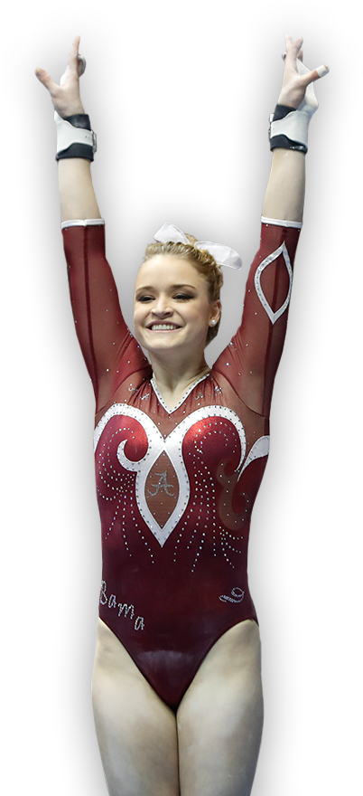 Gymnast Celebration Pose PNG Image