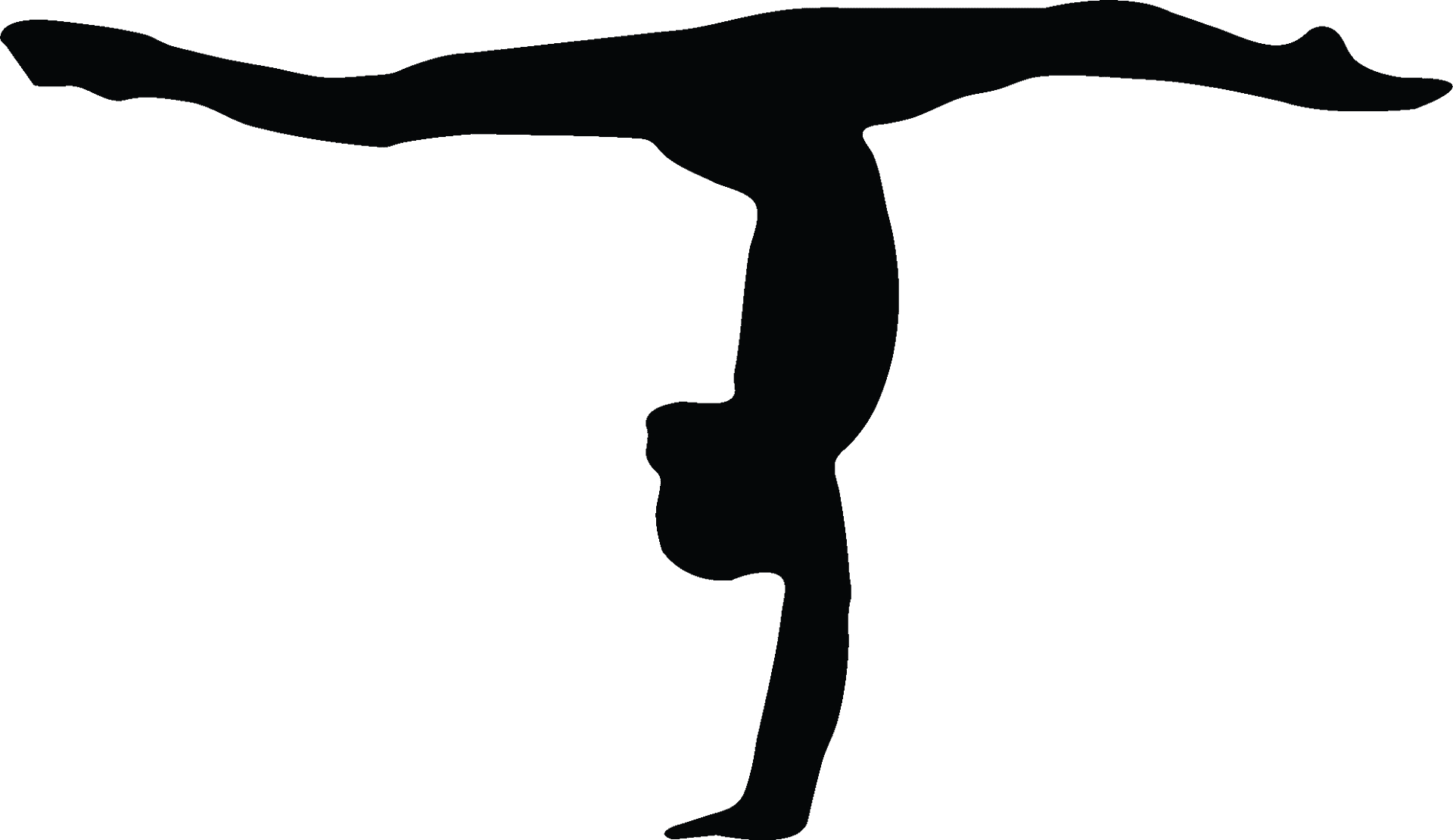 Gymnast Handstand Silhouette.png PNG Image