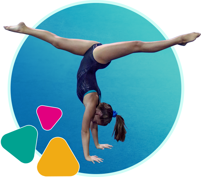 Gymnast Handstand Split Balance PNG Image