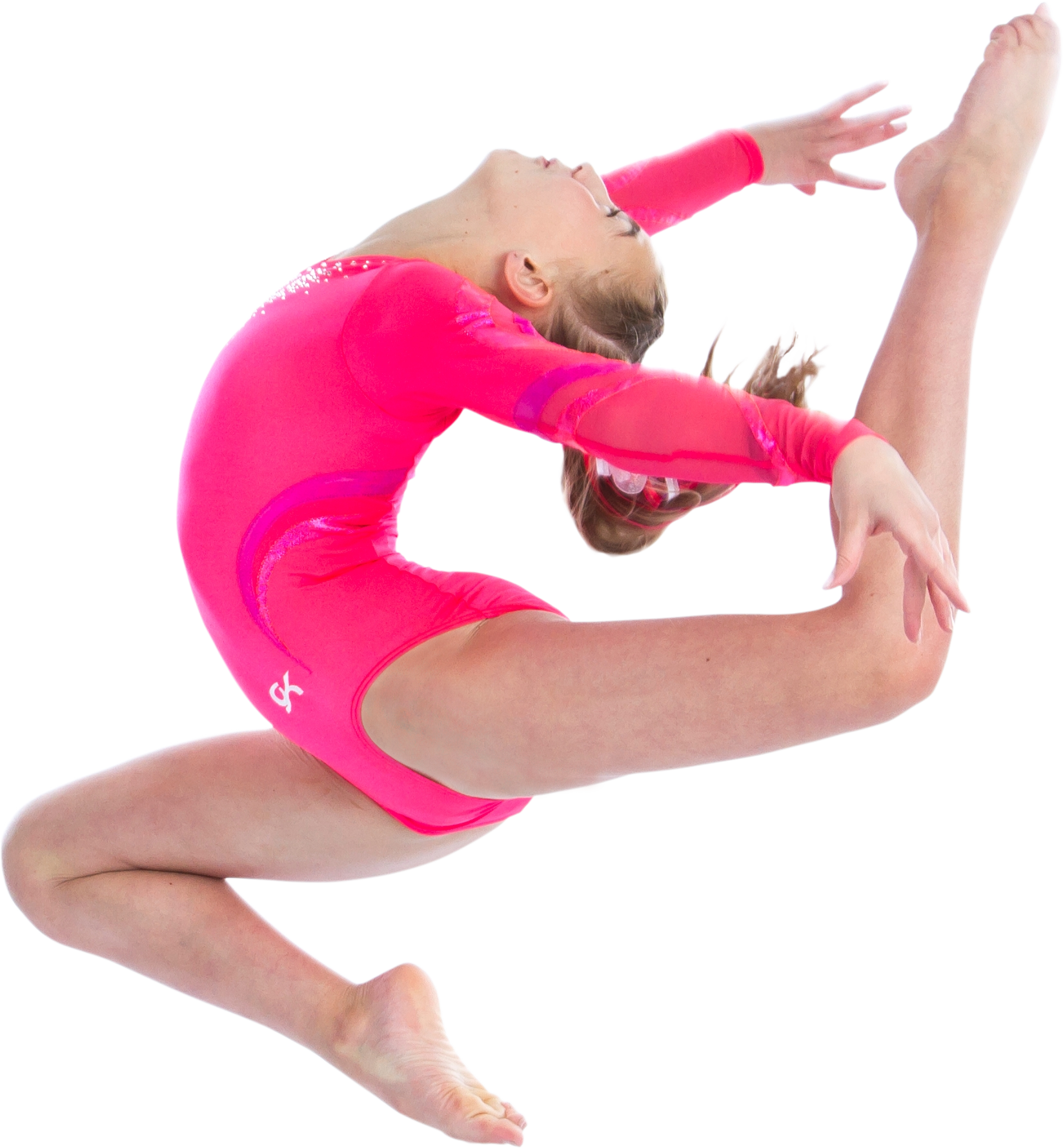 Gymnast Performing Back Bend PNG Image