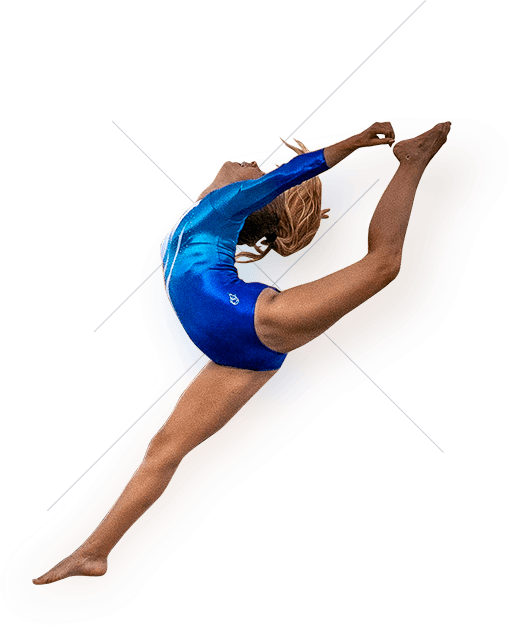 Gymnast Performing Split Leap PNG Image