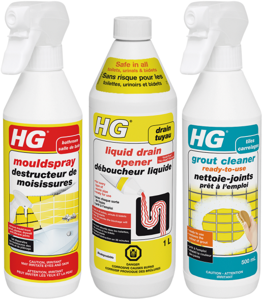 H G Cleaning Products Trio PNG Image