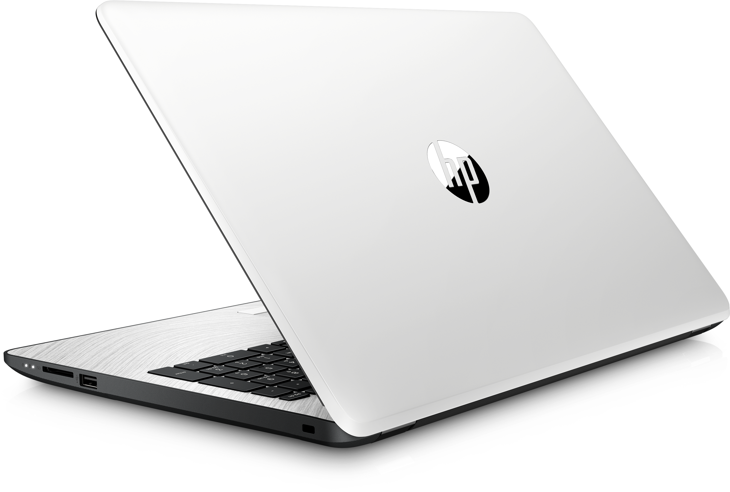 H P Laptop White Open Angle View PNG Image