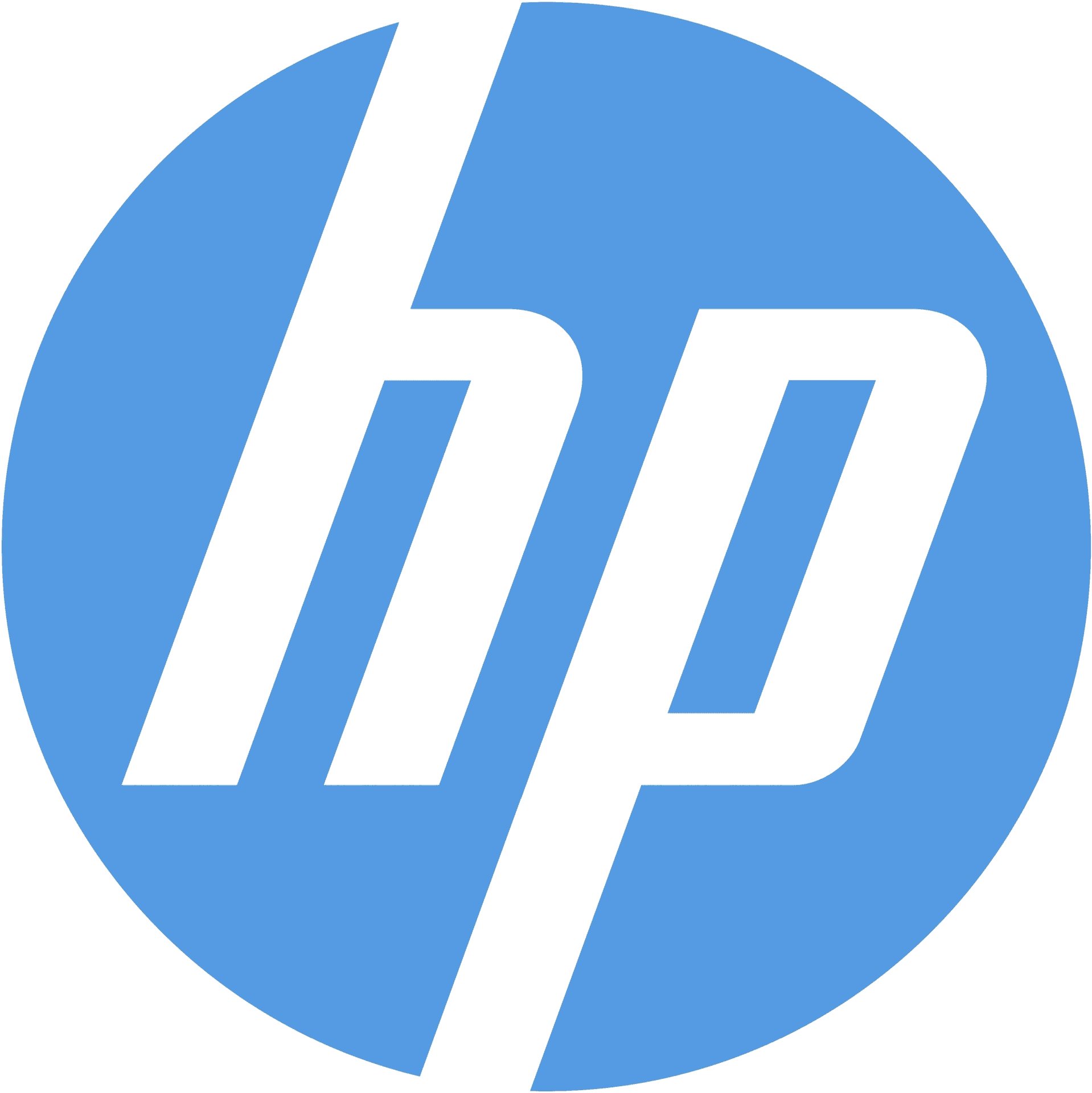 H P Logo Blue Background PNG Image