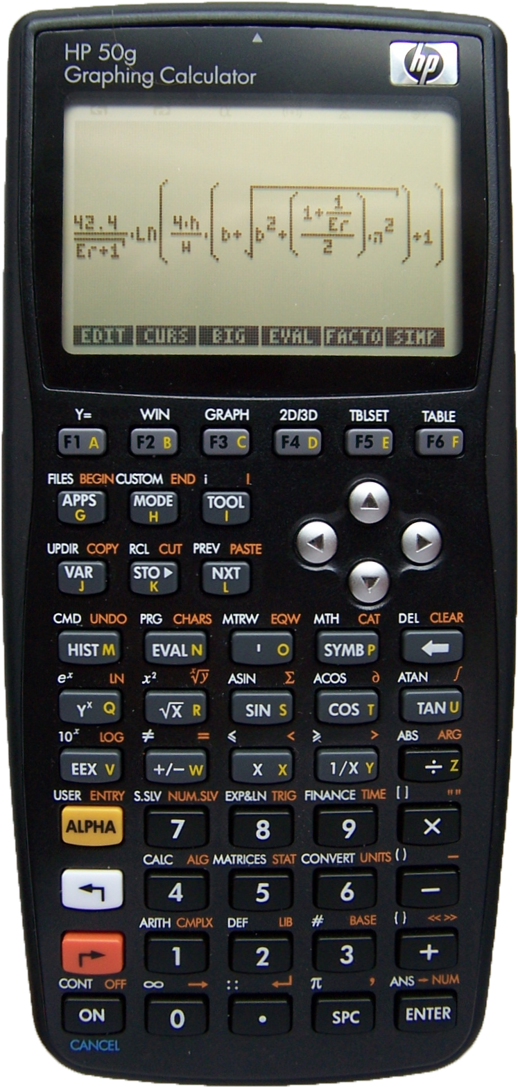 H P50g Graphing Calculator PNG Image