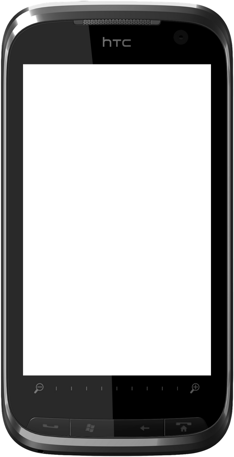 H T C Smartphone Blank Screen PNG Image