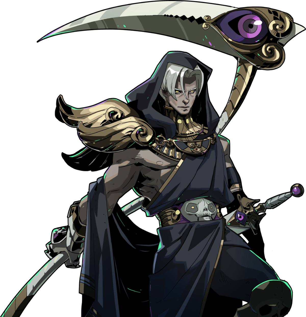 Hades Game Thanatoswith Scythe PNG Image