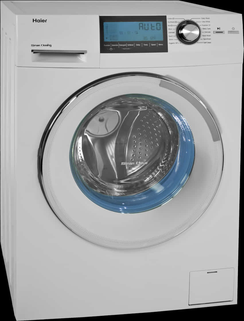 Haier_ Front_ Load_ Washing_ Machine PNG Image