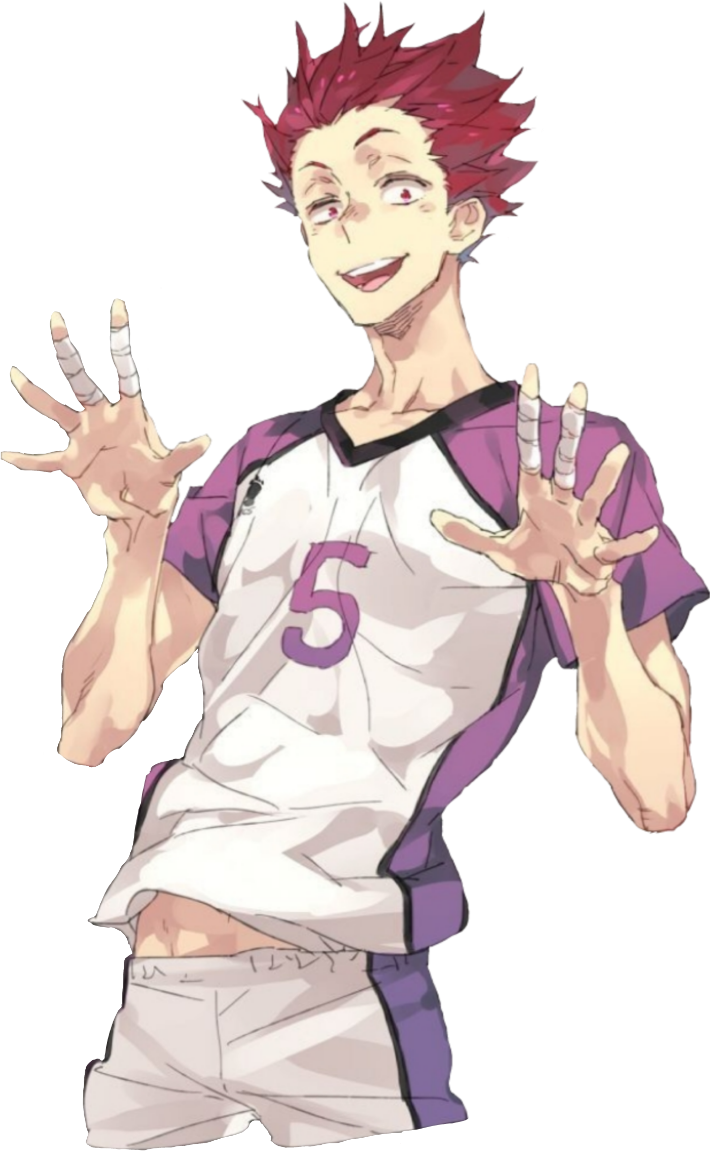 Haikyuu Character In Volleyball Jersey PNG Image