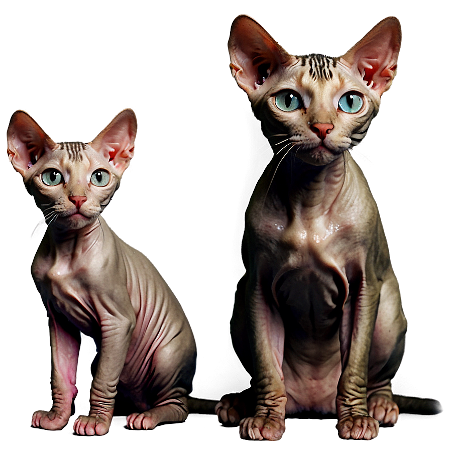 Hairless Cat Family Png Kpe50 PNG Image