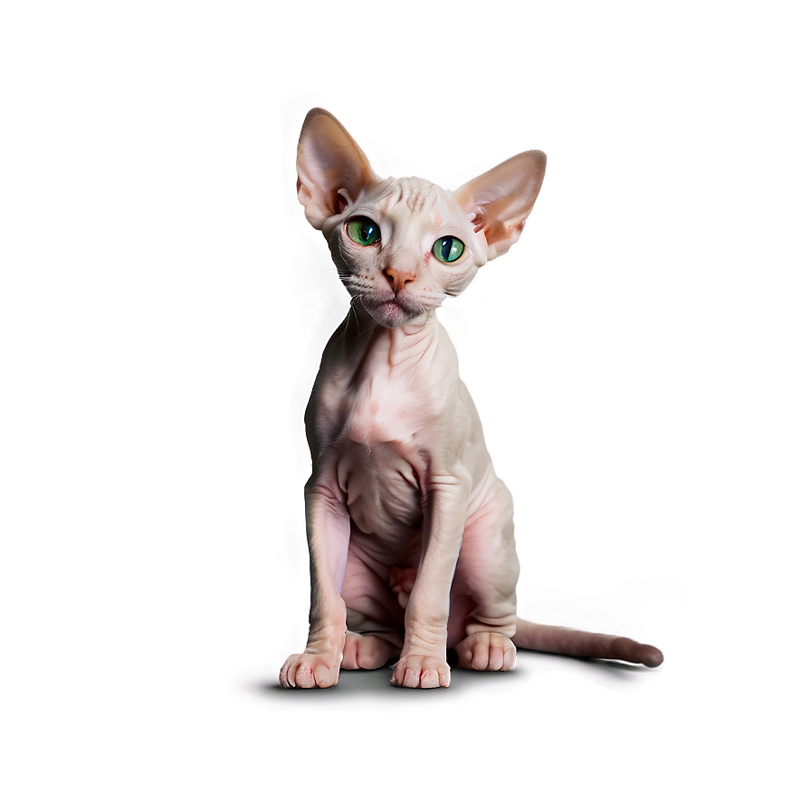 Hairless Cat Green Eyes Png Nia PNG Image