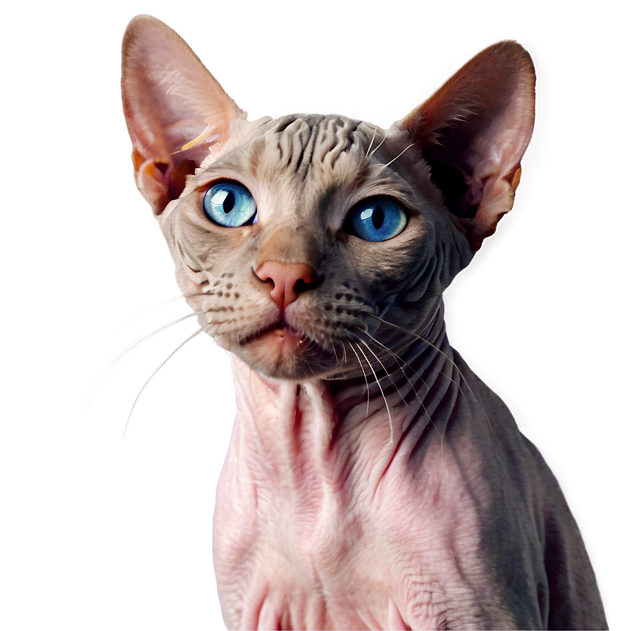 Hairless Cat Portrait Png 06252024 PNG Image