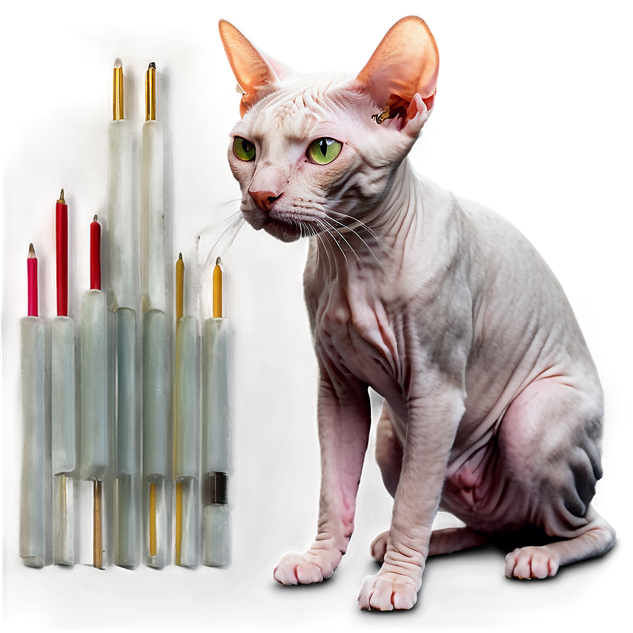 Hairless Cat Sitting Png Elt17 PNG Image