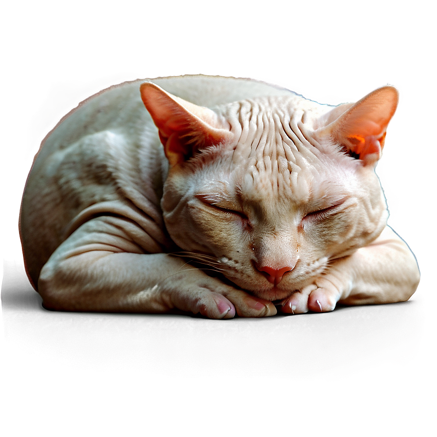 Hairless Cat Sleeping Png Eum PNG Image