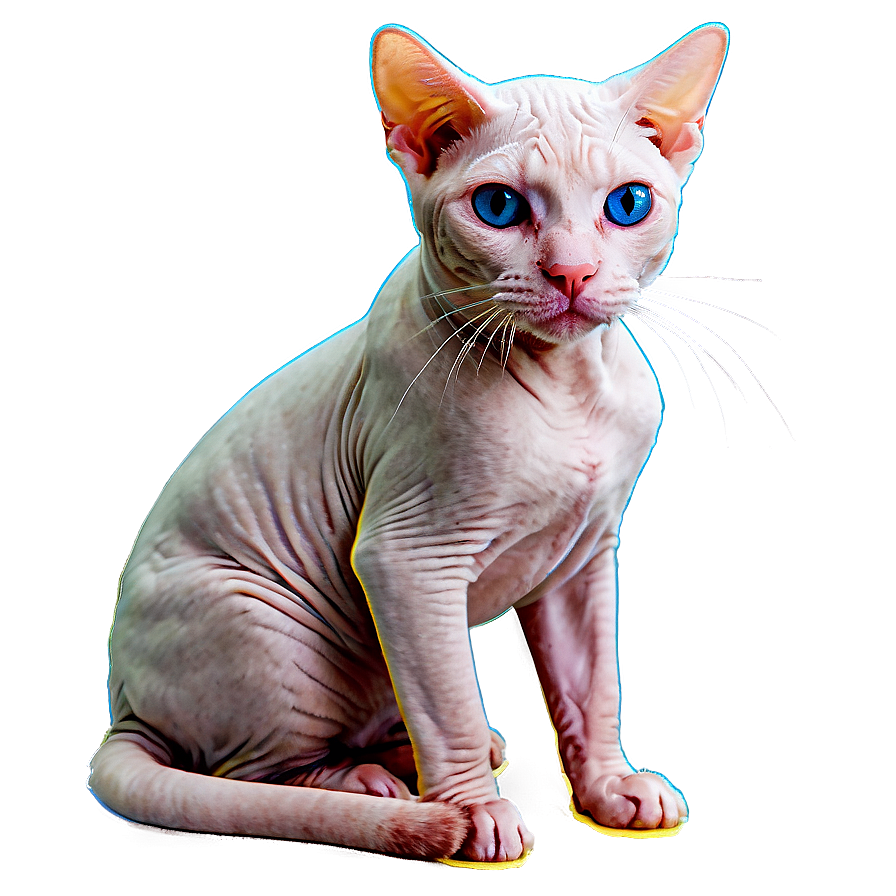 Hairless Cat With Toy Png Gsb2 PNG Image