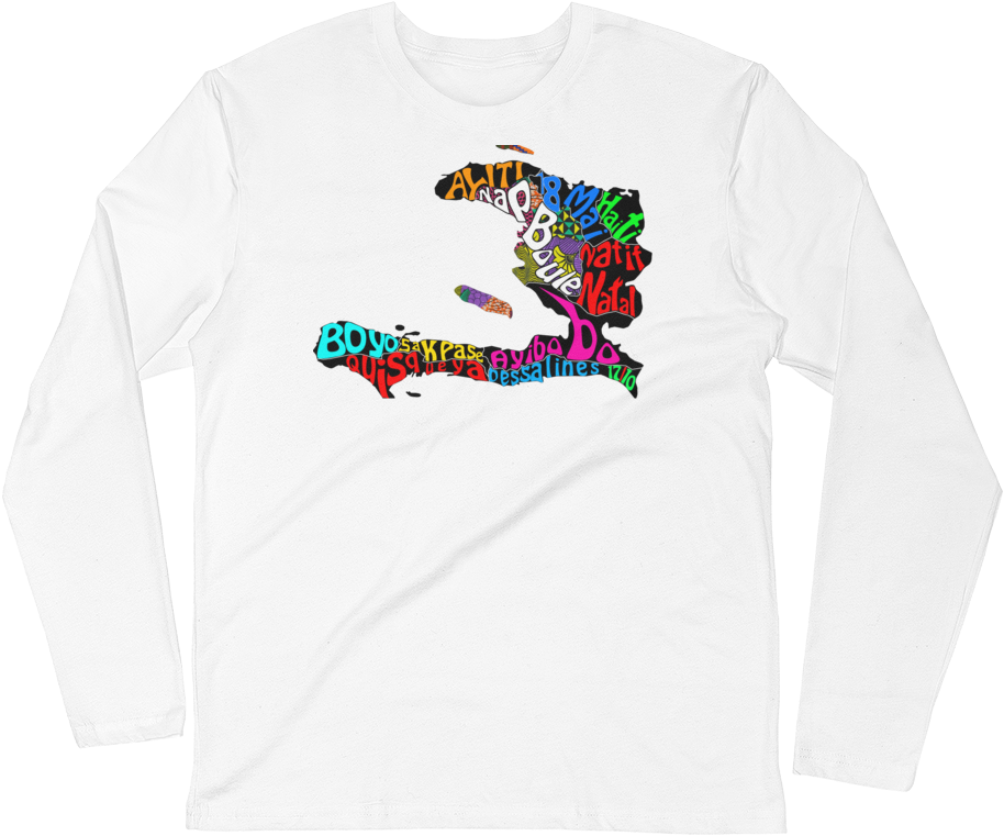 Haiti Map Art T Shirt Design PNG Image