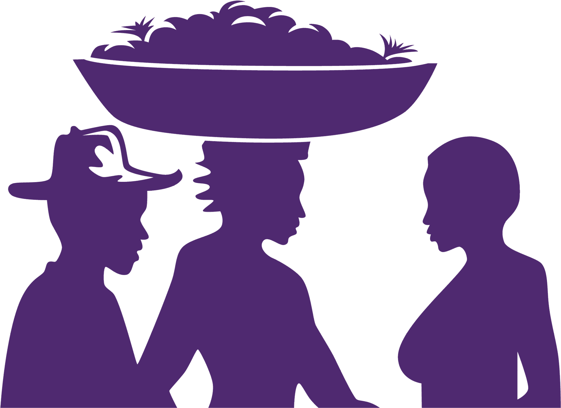 Haitian Marketplace Silhouette PNG Image