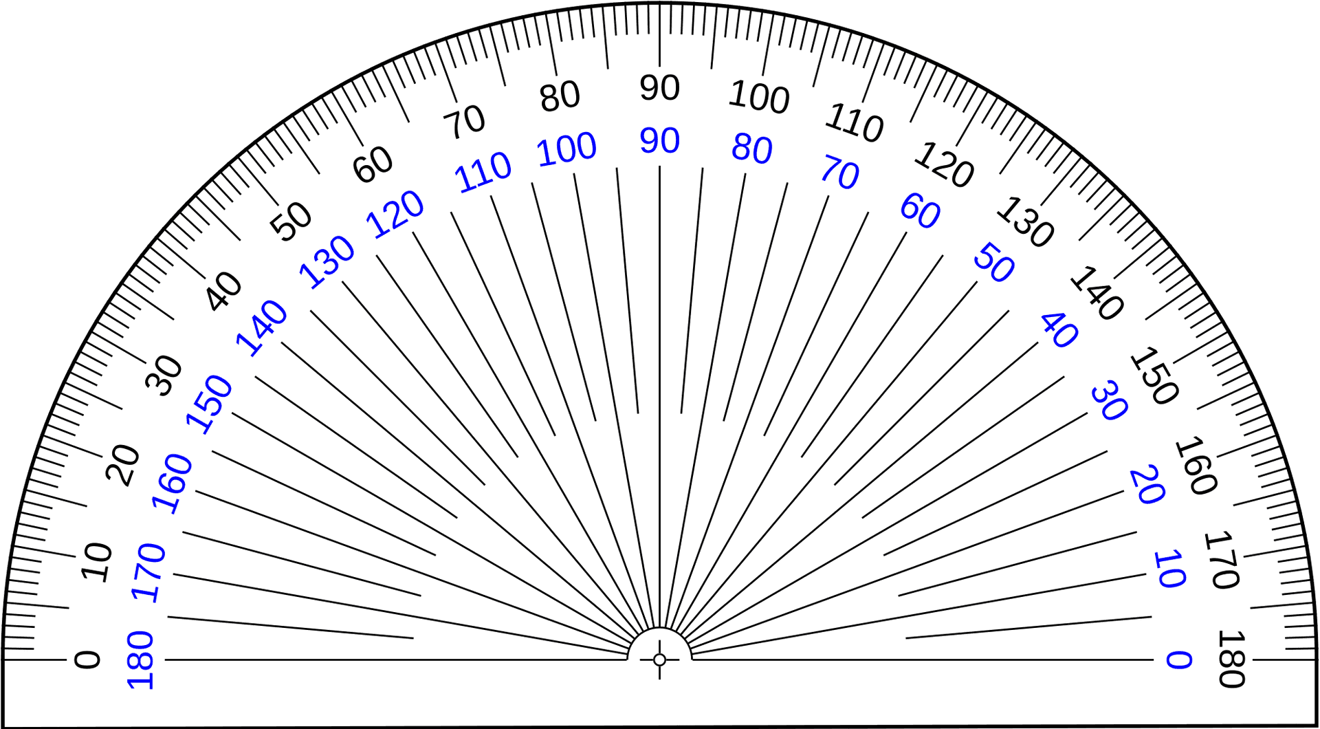 Half Circle Protractor Measurement Tool PNG Image