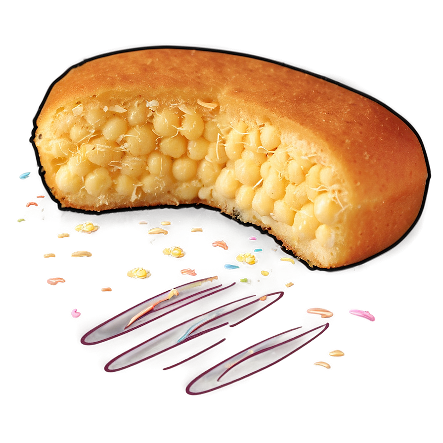 Half Eaten Twinkiewith Shadow.png PNG Image