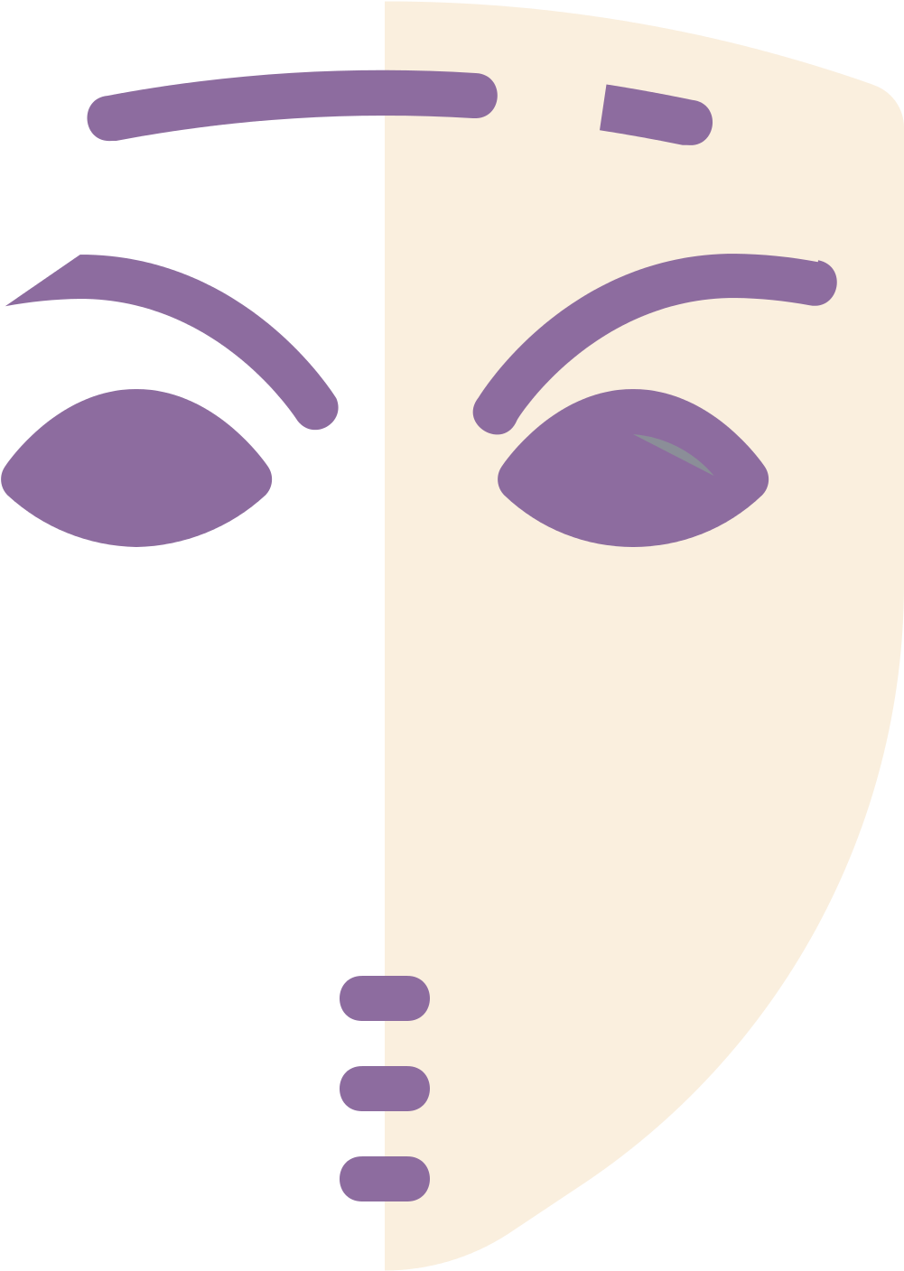 Half Face Mask Illustration PNG Image