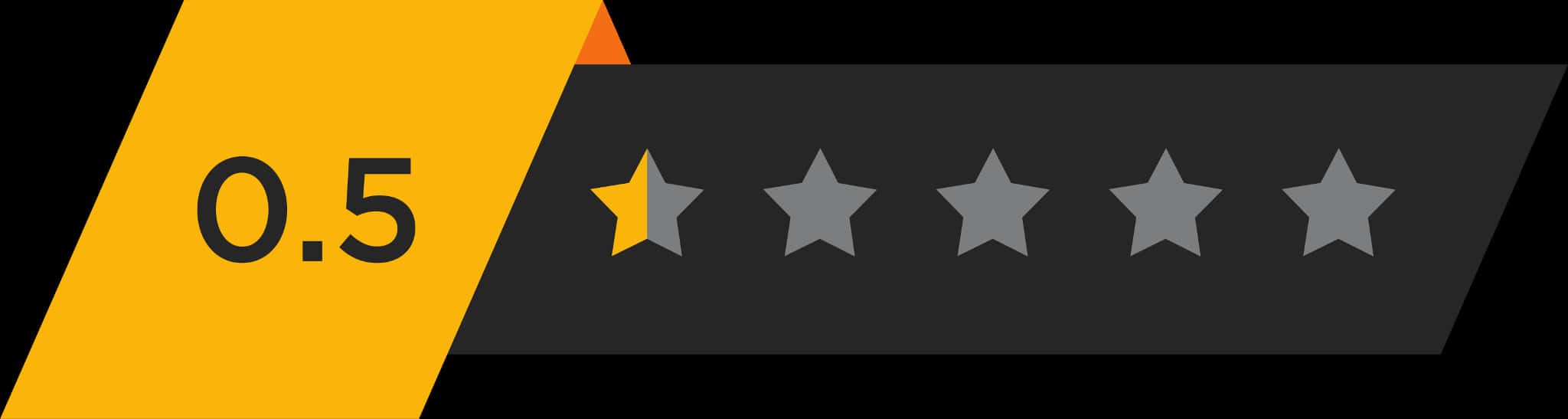 Half Star Rating Graphic PNG Image