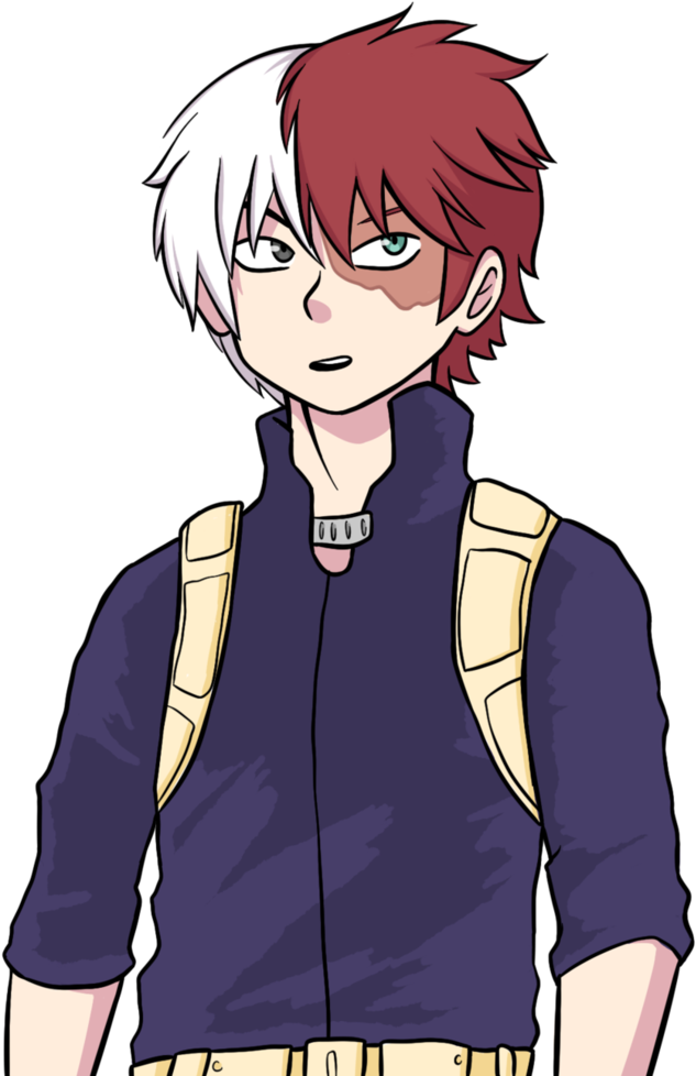 Halfand Half Hero Todoroki Illustration.png PNG Image