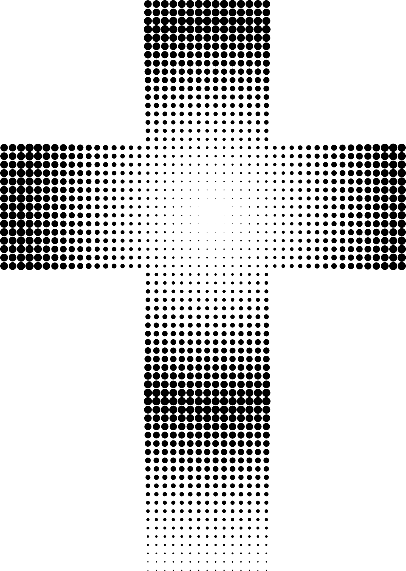 Halftone Gradient Cross PNG Image