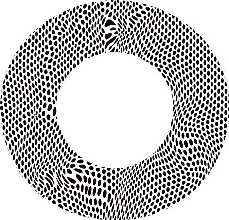 Halftone Gradient Ring Pattern PNG Image