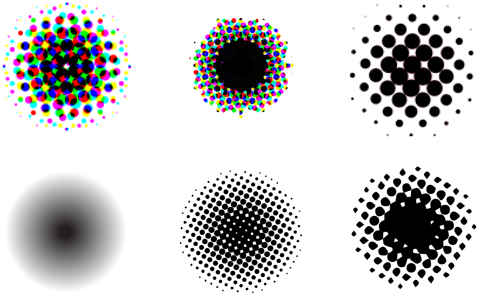 Halftone Pattern Variations PNG Image