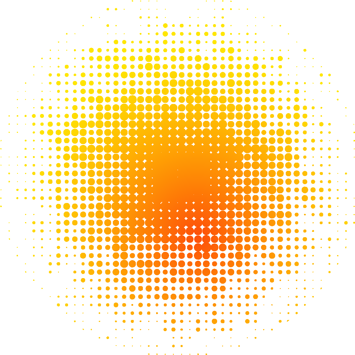 Halftone Sunburst Pattern PNG Image