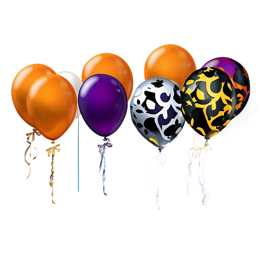 Halloween Balloons Png Kfl PNG Image