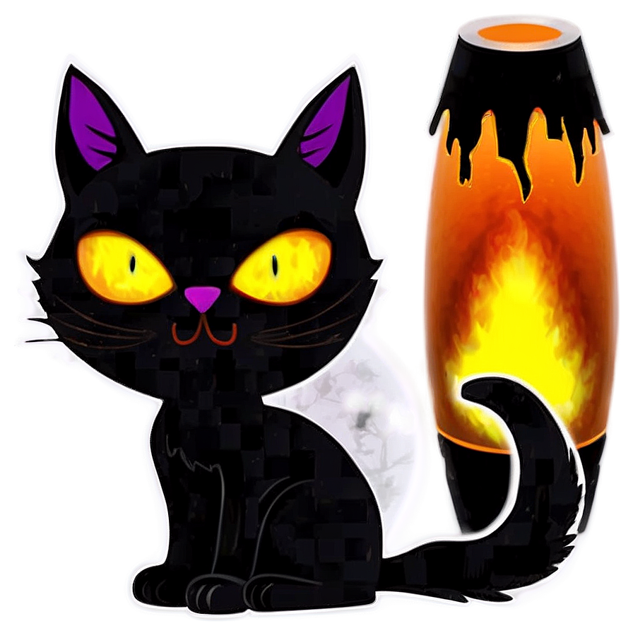 Halloween Black Cat Png D PNG Image