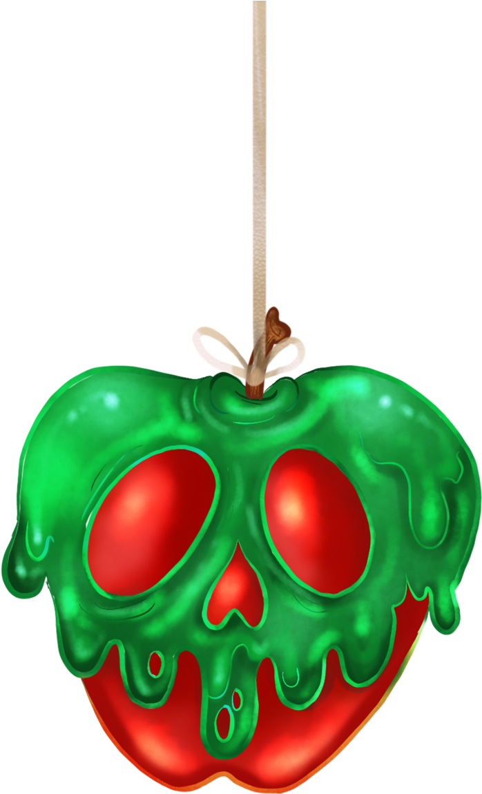 Halloween Caramel Apple Skull PNG Image