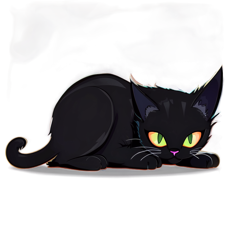 Halloween Cartoon Black Cat Png Gbn PNG Image