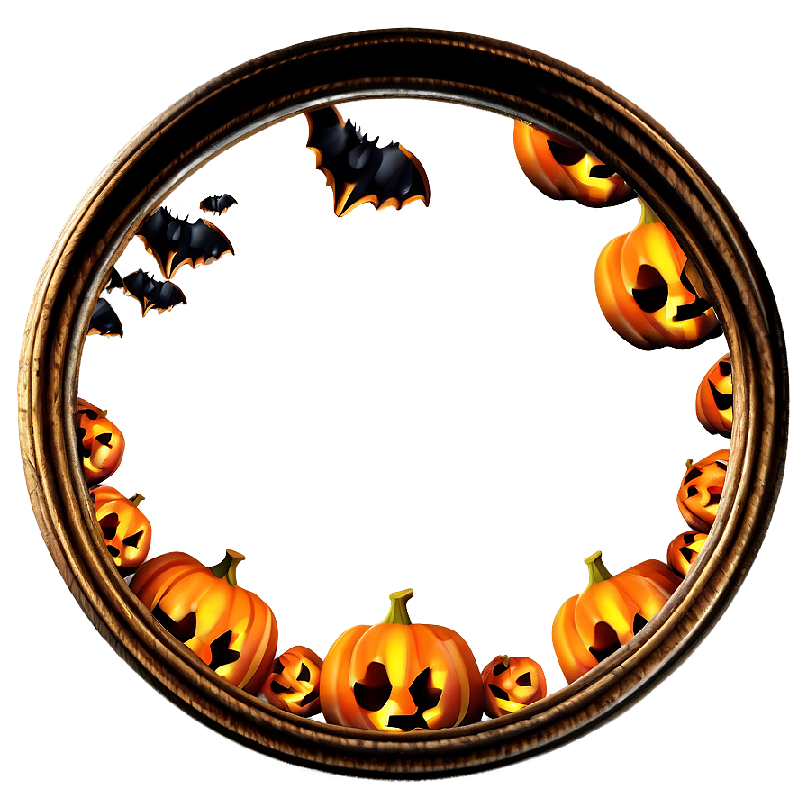 Halloween Circle Frame Png Ibi PNG Image