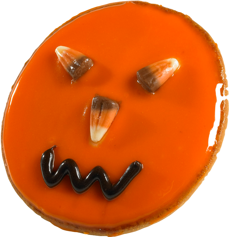 Halloween Dessert Jack O Lantern Face PNG Image