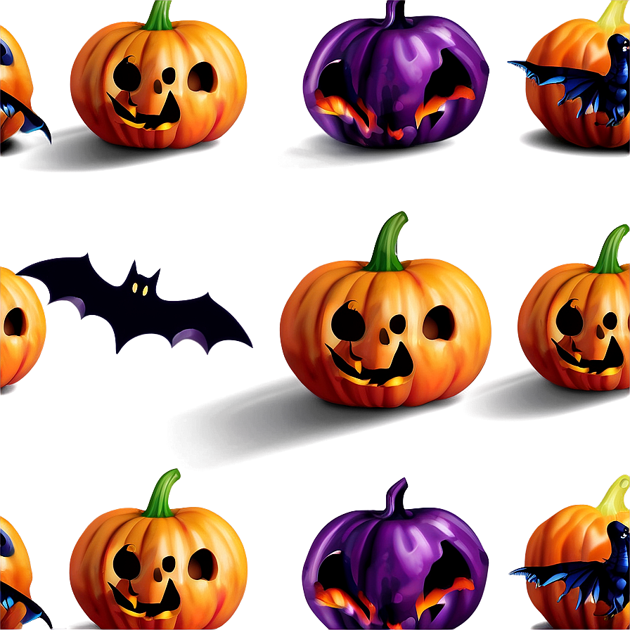 Halloween Pattern Png Pxe74 PNG Image