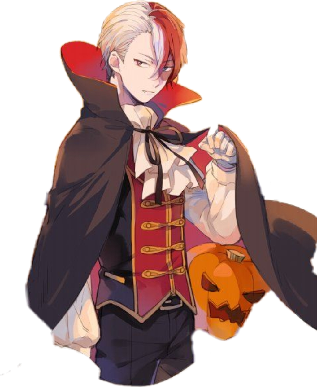 Halloween Themed Todoroki Anime Artwork PNG Image