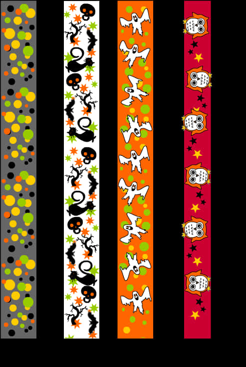 Halloween Washi Tape Designs PNG Image