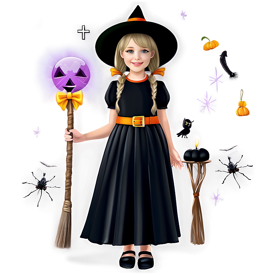 Halloween Witch Girl Png 05032024 PNG Image