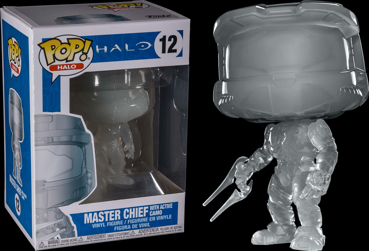 Halo Master Chief Active Camo Funko Pop PNG Image